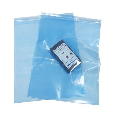 0.75mm*300*400mm Blue Antistatic Shielding Bags ESD Zip Lock Bag for Cleanroom