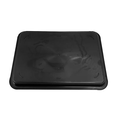 530x365x43mm ESD Antistatic Square Trays Black Plastic Rectangular Shallow ESD Tray ESD Electronic Circle Turntable