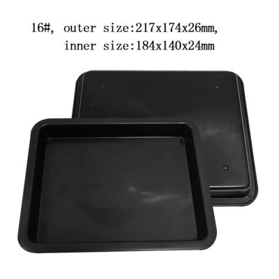 217x174x26mm Black ESD Antistatic Plastic Square Trays Electronic Circle Turntable