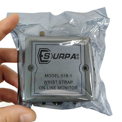 Anti Static Wrist Strap Online Monitoring Instrument SURPA 518-1 Static Ring Grounding Automatic Alarm Tester
