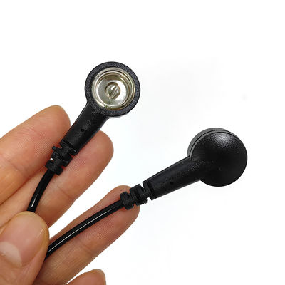 ESD Antistatic PU Grounding Wire Black Straight PU Wire 30.5CM for ESD Mat With Both Ends 10MM Buckle