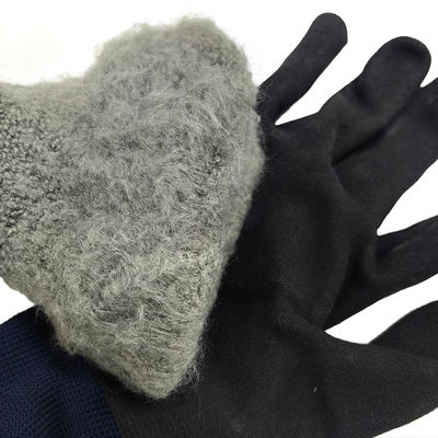 Black Blue Winter Outdoor Sports Working Latex Impregnated With Foam Cashmere Warm Glove