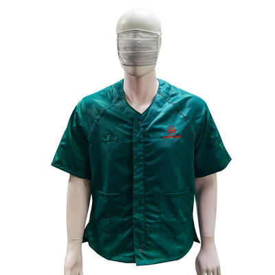 Green Cleanroom ESD Antistatic Short Sleeved Coat