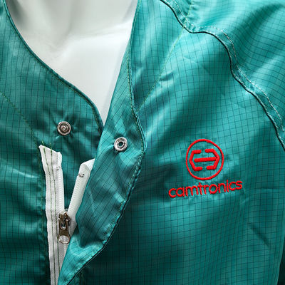 Green Cleanroom ESD Antistatic Short Sleeved Coat