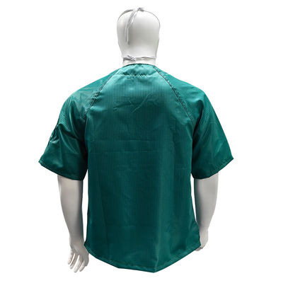 Green Cleanroom ESD Antistatic Short Sleeved Coat