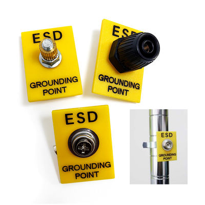 ESD Earth Facility 1x10mm Stud Yellow Grounding Plug Socket
