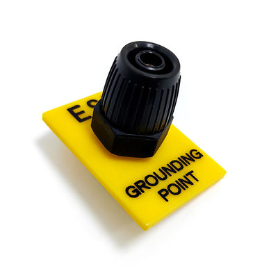 ESD Earth Facility 1x10mm Stud Yellow Grounding Plug Socket
