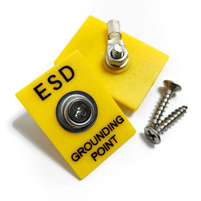 ESD Earth Facility 1x10mm Stud Yellow Grounding Plug Socket