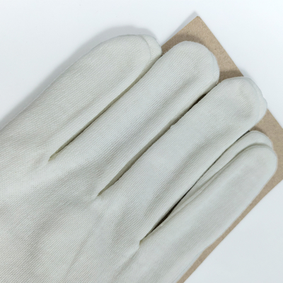 100% Cotton White Work Gloves Sweat Absorbing Individually Wrapped