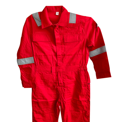 High Visibility Reflective Safety Vest - 100% Cotton Red Coveralls