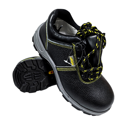 Black Anti Smashing Anti Piercing Steel Toe Safety Working Shoes