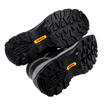 Black Anti Smashing Anti Piercing Steel Toe Safety Working Shoes