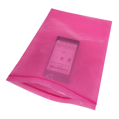 250X350MM PE Pink Anti Static Self Sealing Shielding Bag