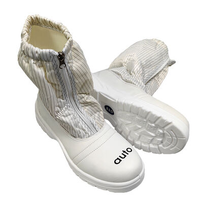 White ESD Antistatic Sponge Composite Tube Short Boots
