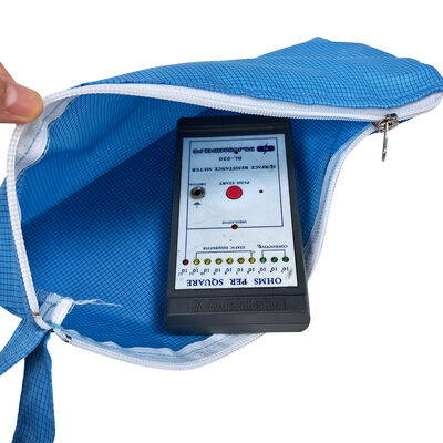 ESD Anti-Static Handheld Zipper Tool Storage Bag Blue