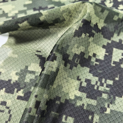 Camouflage Print High-Performance ESD Diamond Lattice Knitted Fabric – 87% Polyester + 13% Carbon Fiber