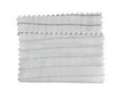 Dust Free Knitting Polyester ESD Fabric Stripe White In Stock , White Color