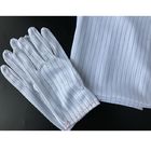 10MM Stripe Knitted Anti Static Polyester Fabric Cleanroom ESD Gloves Fabric