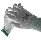 Dust Free PU Coated ESD Palm Fit Anti Static Gloves
