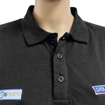 96% Cotton 4% Carbon Fiber Knitted Fabric ESD Anti Static Polo Shirts