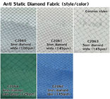 Antistatic 96% Polyester 4% Carbon 3mm Diamond Fabric ESD Smocks Coats