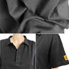 96% Cotton ESD Anti Static T Shirts Black Unisex For Cleanroom Laboratory