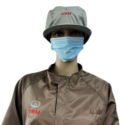 Cleanroom Electronic Working Blue ESD Hat Antistatic TC Polyester Cotton