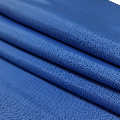 4mm Grid Blue Dust Free Washable ESD Antistaic Fabric 65% Polyester 33% Cotton