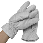 White Thickening ESD Anti Static Heat Resistant Gloves 5mm Grid Style