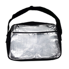 Laminated Mesh Transparent PVC Grid Shoulder Bag Dust Free ESD Anti Static