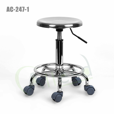 Stainless Steel Metal Round ESD Safe Chairs Anti Static For Lab