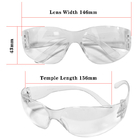 Transparent Plastic ESD Safety Glasses Impact Resistant Eye Protection