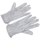 White Hand Sweat Absorption Working Cleanroom Polyester Gloves Customized