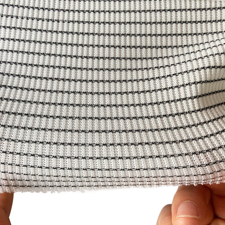 Breathable ESD Fabric 86% Polyester 9.5% Carbon Fiber 4.5% Spandex