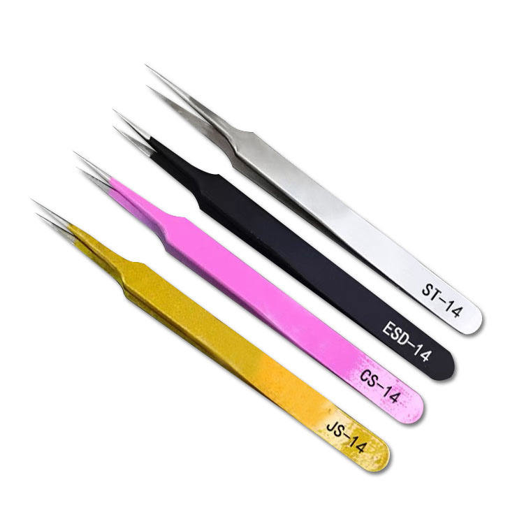 Needle Tip Grafted Eyelash Stainless Steel Tweezers ESD Safe Tools
