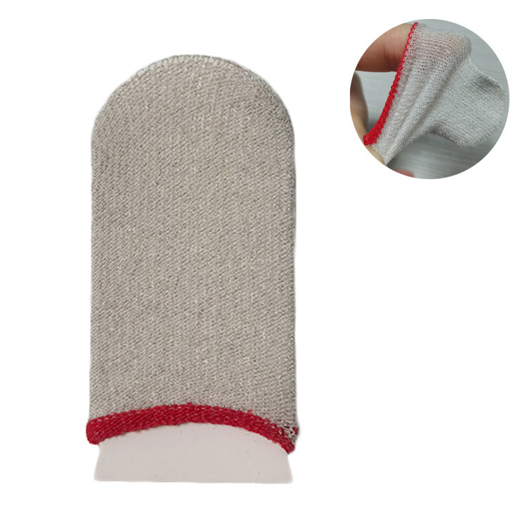 Anti Sweat Silver Glass Fiber Finger Cots Sleeve For Gaming