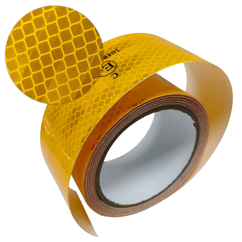 Ultra Strong PET Yellow Reflective Tape For Truck Highway