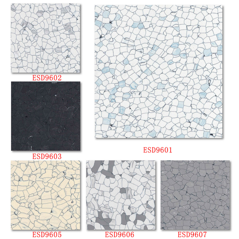Cleanroom / Operation Room / Pharmacy Vinyl Floor Tiles Roll Commercial ESD PVC Floor