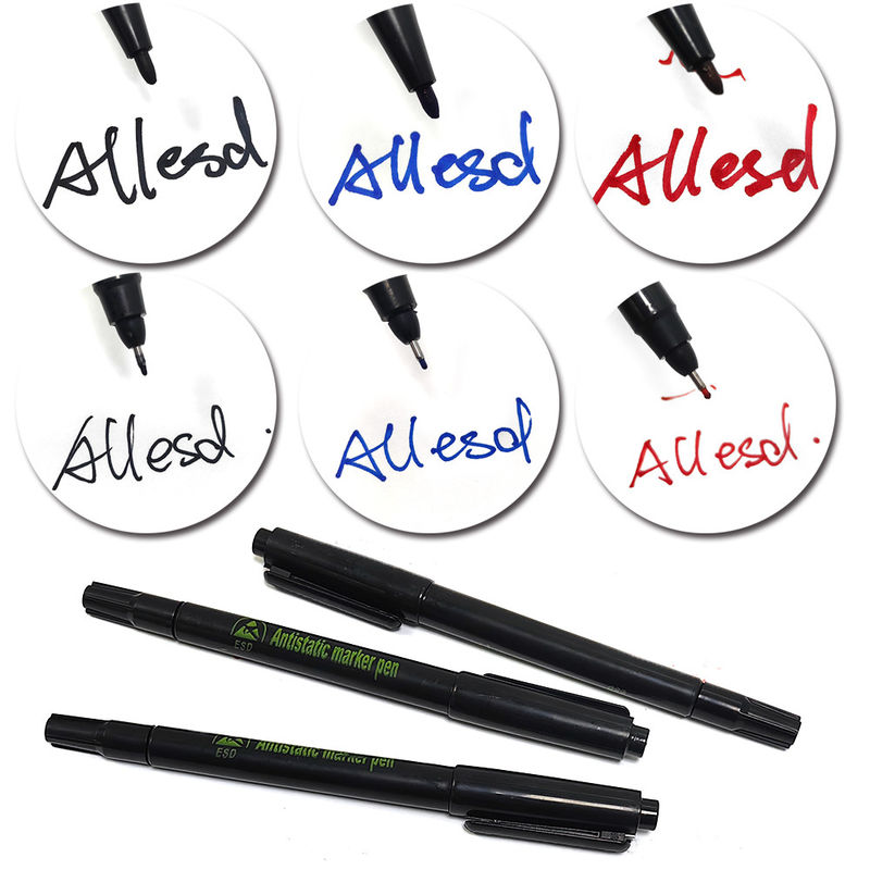 Color Ink Office Stationery Cleanroom Marking Pen Refillable ESD Antistatic Marker Pen