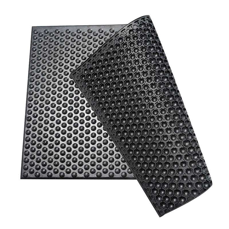 Black Rubber ESD Antistatic Cone Pattern Anti Fatigue Mat For Cleanrooms Semiconductor Workshops