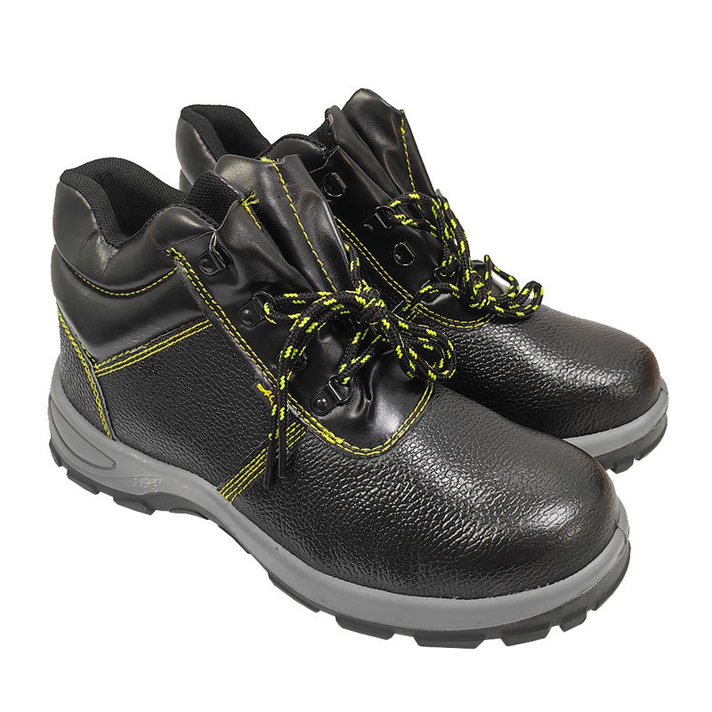 Men's Black Anti Smashing Anti Piercing Safety Shoes Steel Toe Protection Shoes Acid And Alkali Resistant Work Shoes