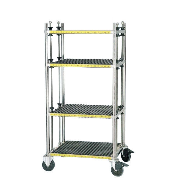 Vertical Hold Panel Rack ESD PCB Cart PPE Conductive Plastic Size 670mm Pitch 30mm