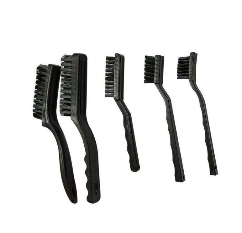 Teeth Shape ESD Safe Brush Conductive Plastic Handle With Synthetics Fibers