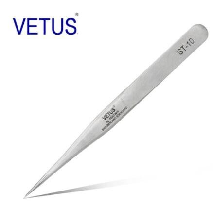 Metal Color Non ESD Safe Tools VETUS Precision Stainless Steel Tweezer