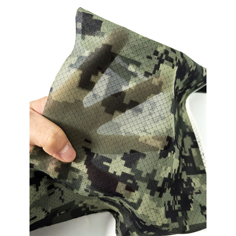 Camouflage Print High-Performance ESD Diamond Lattice Knitted Fabric – 87% Polyester + 13% Carbon Fiber