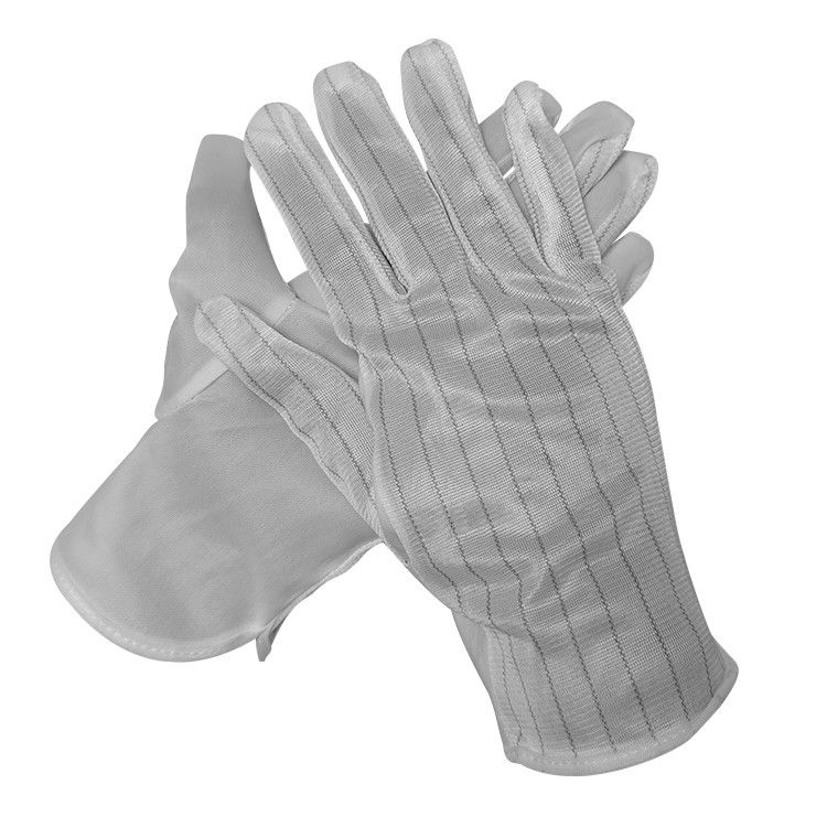 ESD Antistatic Stripe PU Palm Coated Gloves for Cleanroom