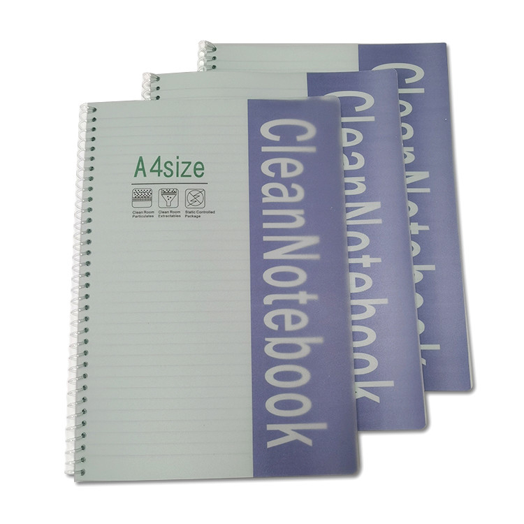 Spiral Type Customized Cleanroom Notebooks For Industrial