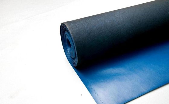Permanent ESD Rubber Mat Vinyl Leather For ESD Chairs / Tool Bags Color Blue Black