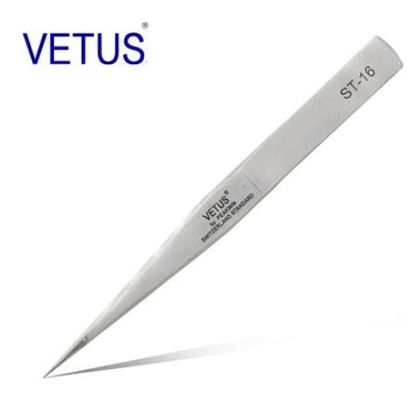Metal Color Non ESD Safe Tools VETUS Precision Stainless Steel Tweezer