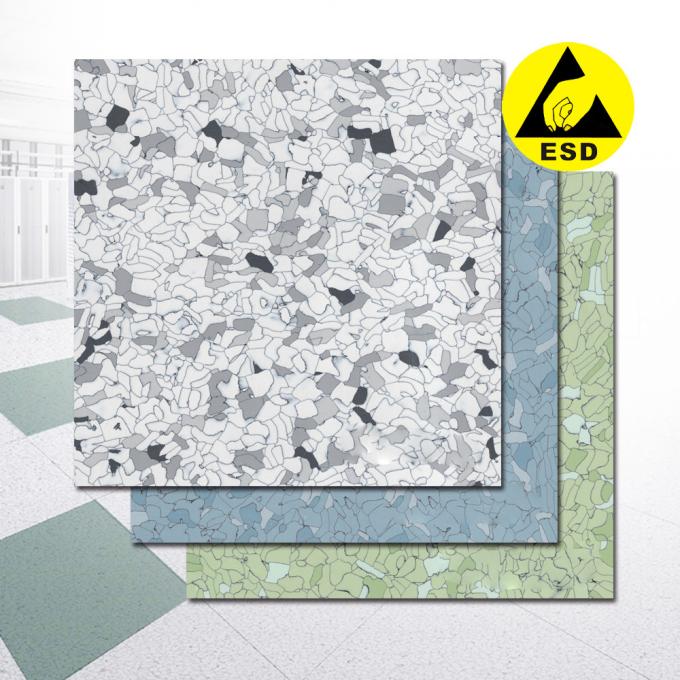 Cleanroom Covering ESD Antistatic PVC Vinyl Flooring Tile 600*600mm*2mm 0
